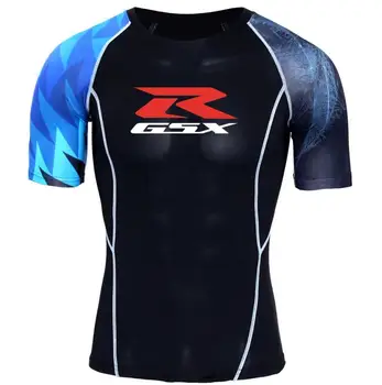 

Quick Dry Slim Fit Tees Men Suzuki Gsxr Gsx R Printed T-Shirts Compression tshirt Fitness O-Neck Short Sleeve Male T Shirt