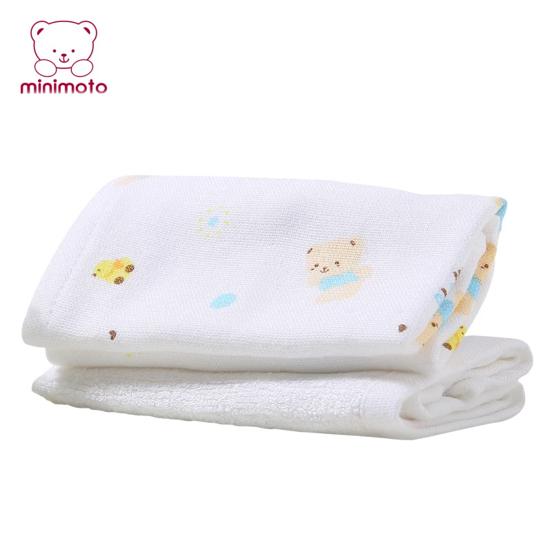 

2pair/pack 25*25cm Baby Towel Stuff Toallas Gauze Newborn Baby Infant Cartoon Face Hand Bathing Towel Feeding Square