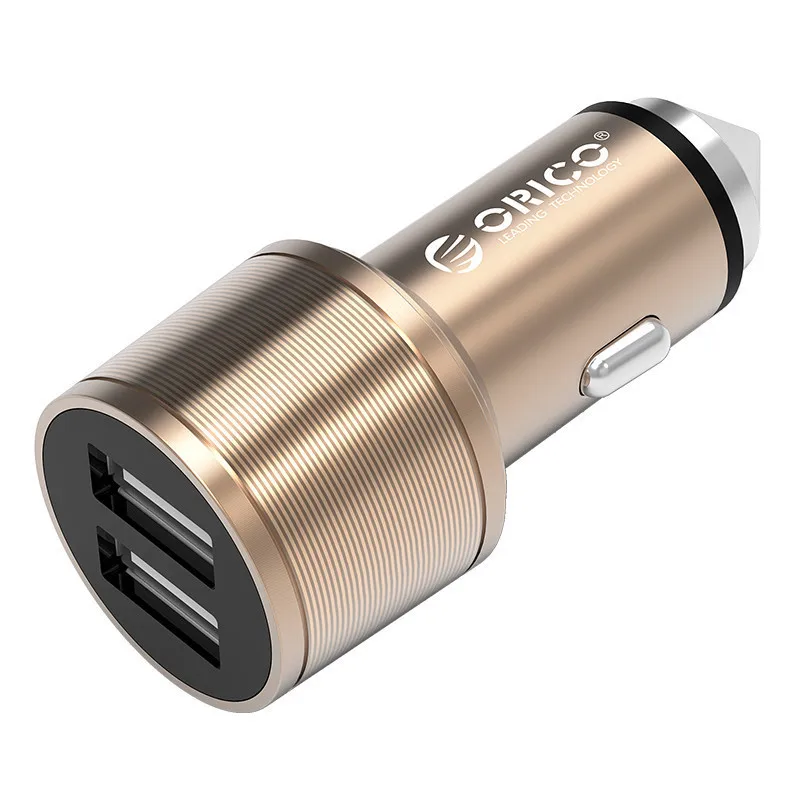 

Orico Car Charger Smart One plus Two Cigarette Lighter USB Car Phone Charger Multi-functional with Safe Escape Hammer