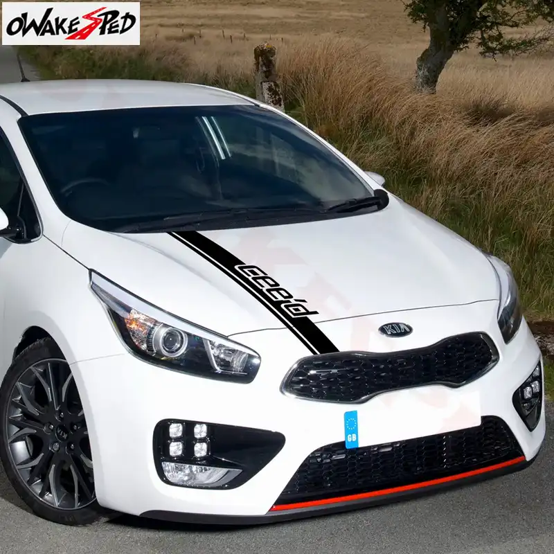 For Kia CEED 4D Carbon Fiber Vinyl Stickers Car styling Car Door Sill