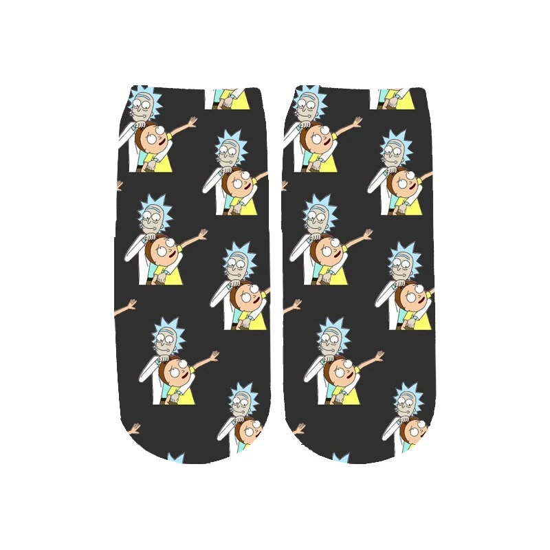 8 Новейшие Rick and Morty 3D печатных мультфильм милые короткие носки для мужчин женщин harajuku корейские носки RS-002 - Цвет: 8