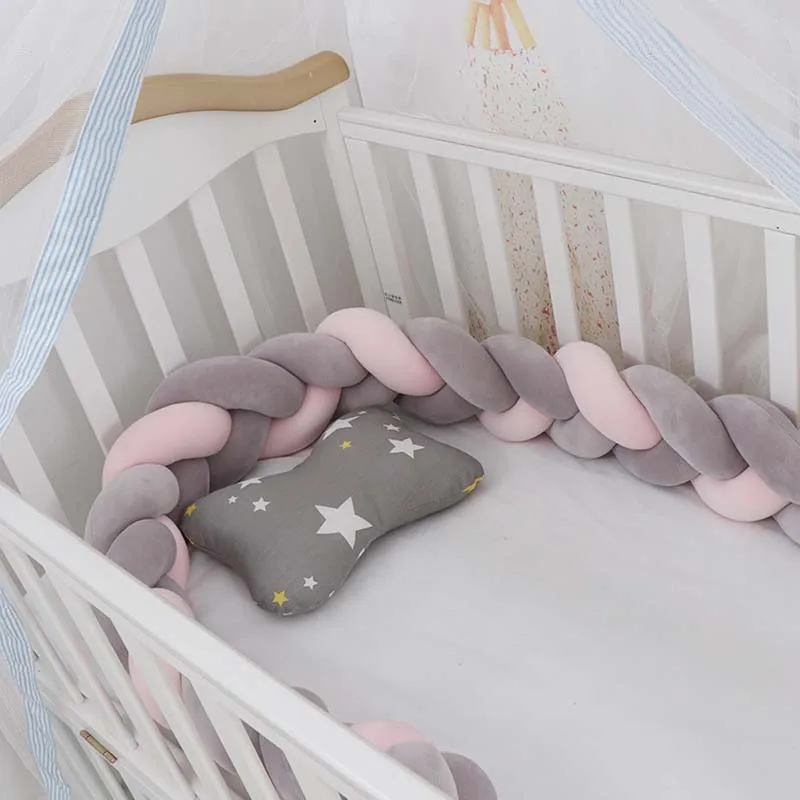 150cmBaby бампер кровать коса узел Подушка для младенцев детская защита кроватки
