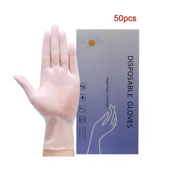 

50pcs/box Disposable Latex Gloves Non-Slip Acid and Alkali Laboratory Rubber Latex Gloves
