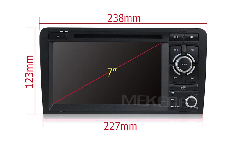 Perfect MEKEDE HD Capacitive screen Two Din 7 Inch Car DVD Player For Audi/A3/S3 2002-2011 Canbus Radio GPS Bluetooth 1080P Navigation 6