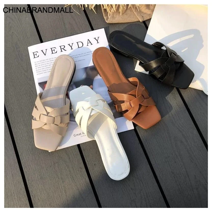 

Women Slippers Summer Slides Open Toe Flat Casual Shoes Leisure Sandal Female Beach Flip Flops Zapatos De Mujer Big Size 41