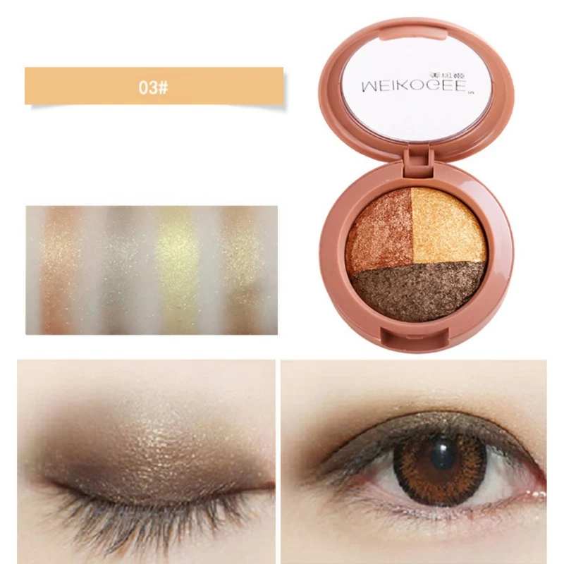 Hot Sale Chic 3 Color Eyeshadow Palette Smoked Earth Fruit Style Eye Shadow Baking Powder Eyeshadow Palette Eye Makeup