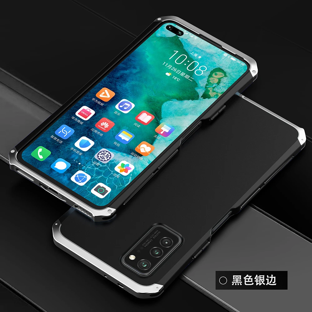 Текстурированный противоударный металлический каркас пластик для huawei Honor V30 алюминиевый сплав бампер Honor V30 с подарком
