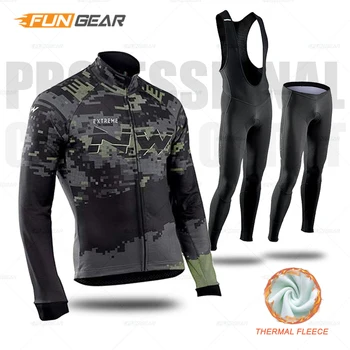 

Winter Long Sleeve Jersey Set Northwave Cycling Clothing Men Road Bike Uniform NW Cycl Set Thermal Fleece Clothes Bib Pants Suit