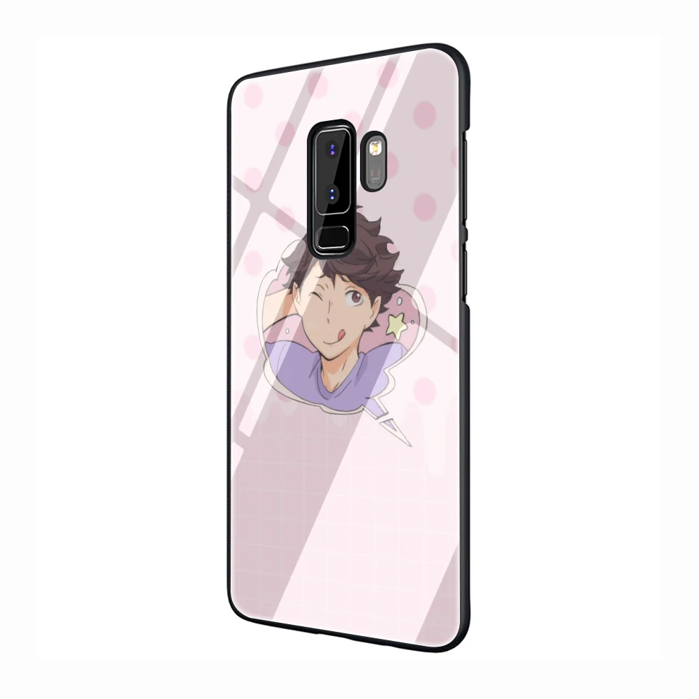 EWAU Oikawa Tooru Haikyuu! Чехол из закаленного стекла для телефона для samsung S7, 8, 9, 10, 8, 9, 10, плюс A10 20 30 40 50 60 70 - Цвет: G6