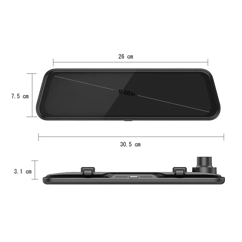 Full HD Mirror Dash Cam Video Recorder Smart Car Front Rear Dual Lens 1080P B88 | Автомобили и - Цена: 