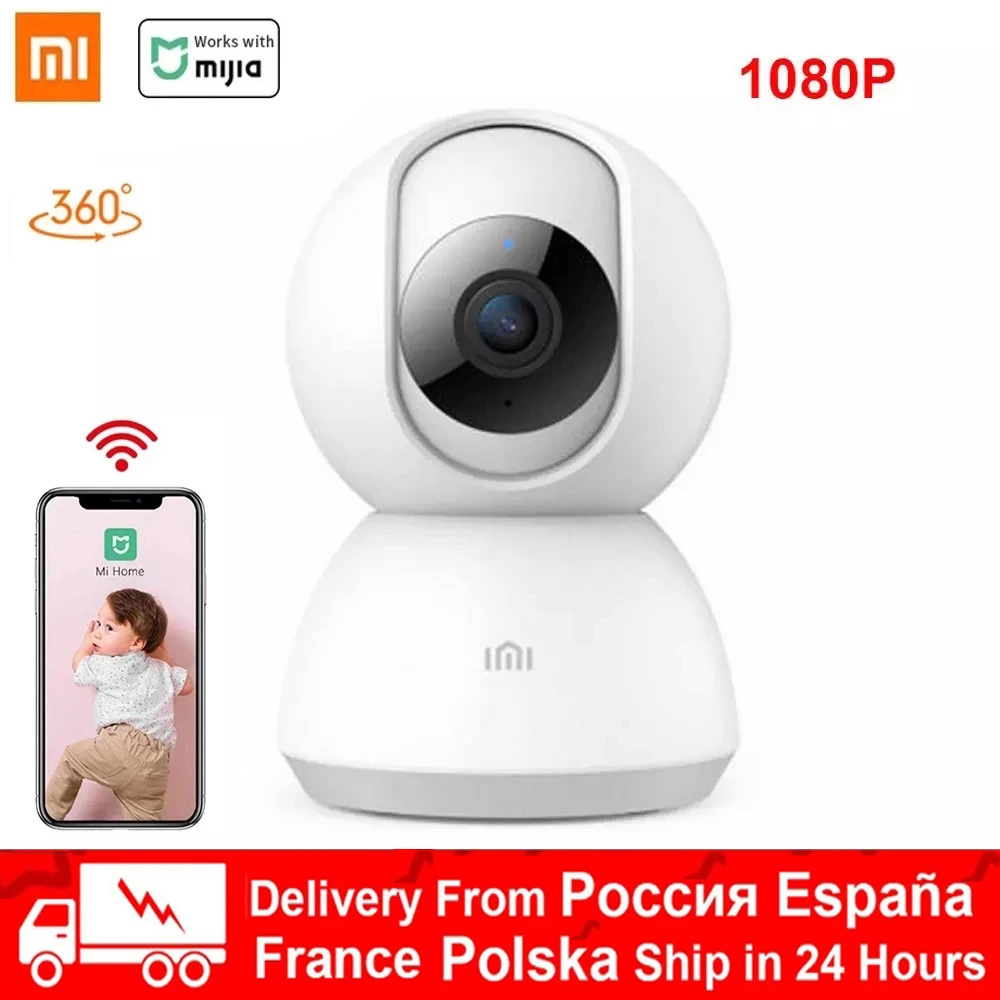 Xiaomi Mijiaスマートカメラウェブカメラ1080 1080p Hd無線lanナイトビジョン360角度ビデオipカムベビー用xiaom Miホームアプリ 360 Video Camera Aliexpress