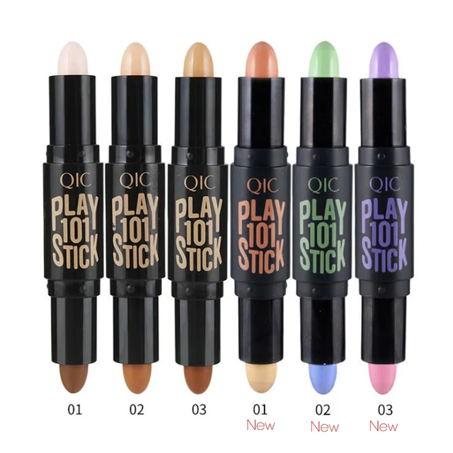 QIC 3D Corrector Contour Stick Makeup Bronzers Highlighters Pen Cosmetic Highlighter For Face Concealer Contouring For