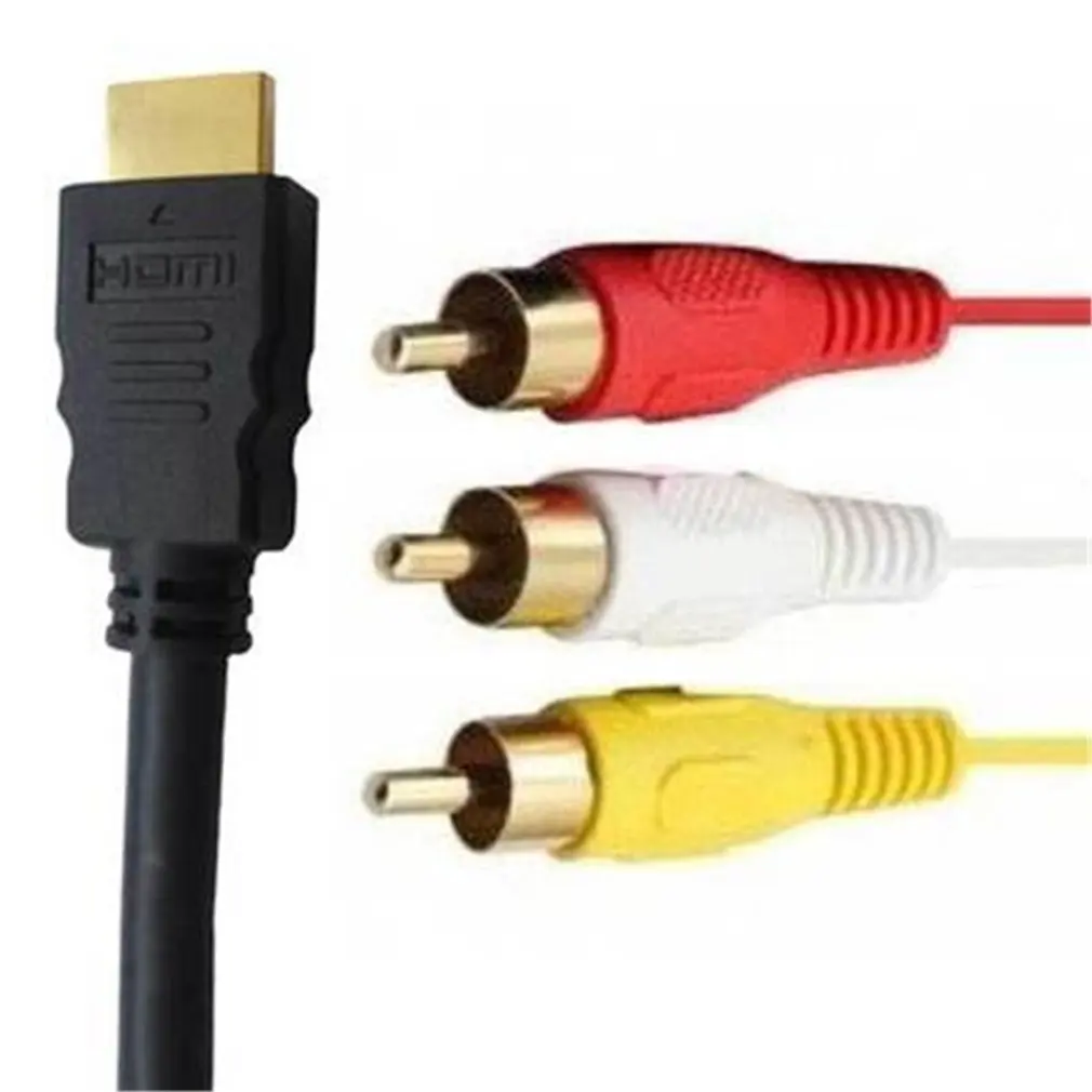 HDMI К AV к 3RCA красный желтый и белый аудио видео кабель кабель| |