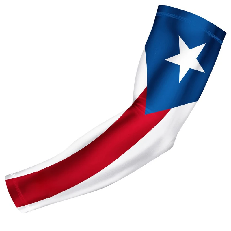 Puerto Rico 1 1 рукав, спортивный компрессионный Спорт США, Мексика, пуерто-Рика, Куба, Канада | Молодежные, мужские и женские спортсмены бейсбол баскетбол - Цвет: Puerto Rico 1