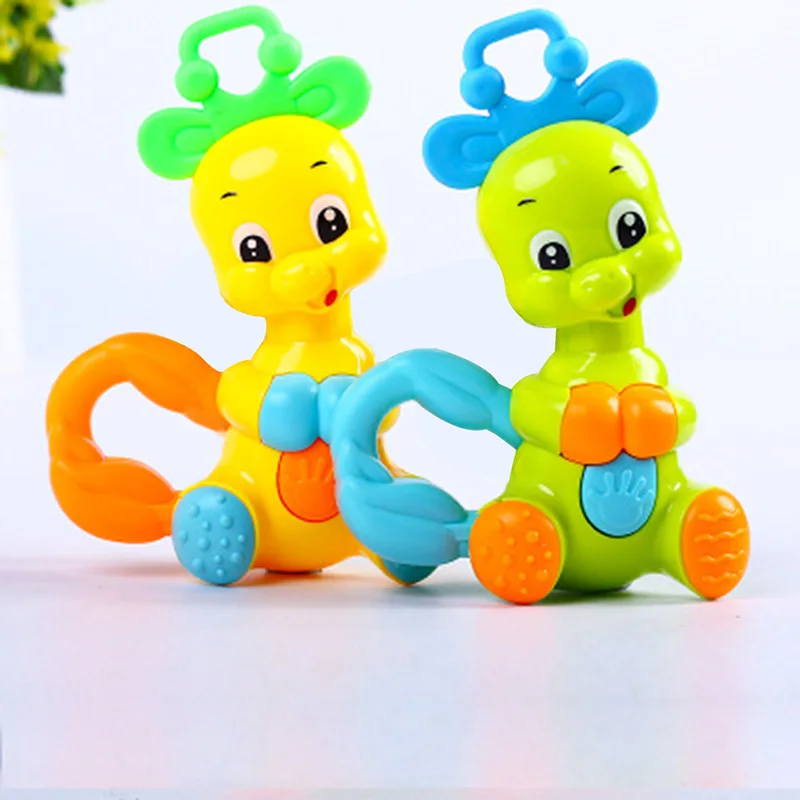 Детские музыкальные игрушки милые красочные олень Jingle встряхивание детские игрушки с колокольчиком детские погремушки-мобильные телефоны пластиковые ручные развивающие игрушки