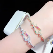 10 шт./лот высокое качество латунный браслет Pave коннектор CZ регулируемый браслет модные украшения