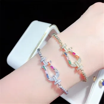 

10pcs/lot High Quality Brass Bracelet Pave CZ Connector Adjustable Bracelet Fashion Jewelry