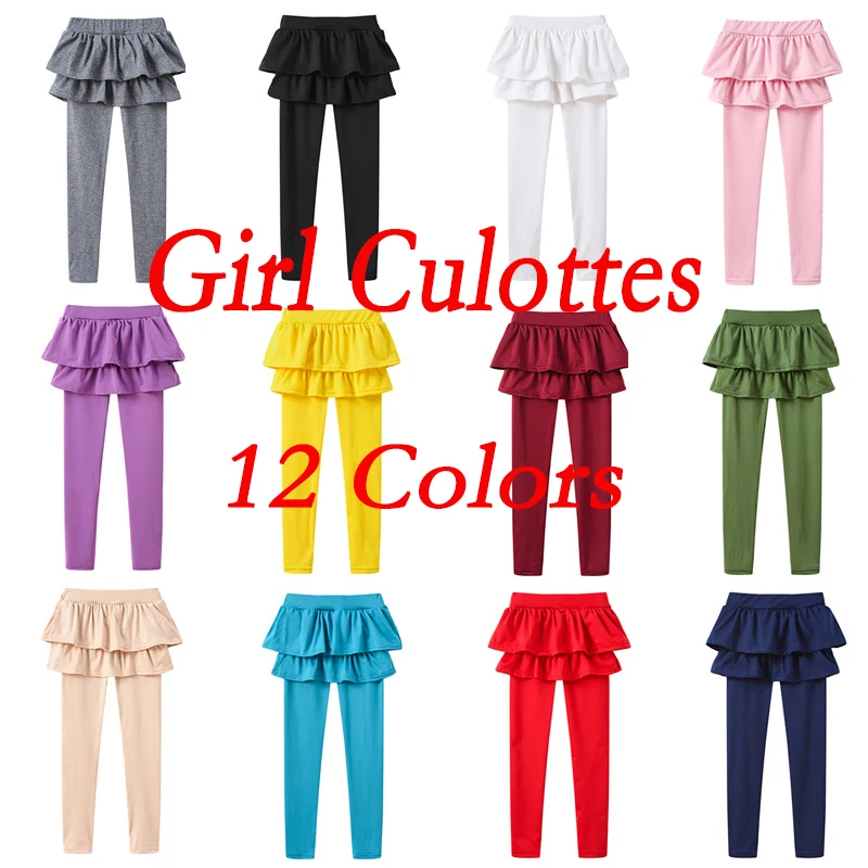 FAVSPORTS/Новинка года; юбка-брюки для девочек; повседневная юбка; брюки детские брюки с рисунком детские леггинсы для девочек; брюки рост 90-150 см