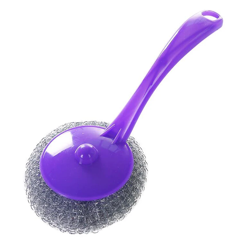 Полезная щетка для чистки кухонных кастрюль с длинной ручкой чистящая из