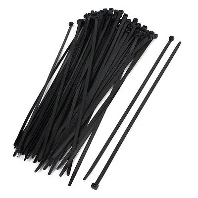 

100Pcs Black Nylon Network Cord Cable Zip Wire Tie Fastener 16