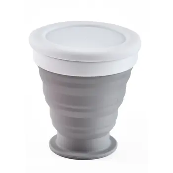 

A2743 Folding Cup Outdoor Travel Compression Portable Can Be Filled With Boiling Water Telescopic Shrink Silicone Cup