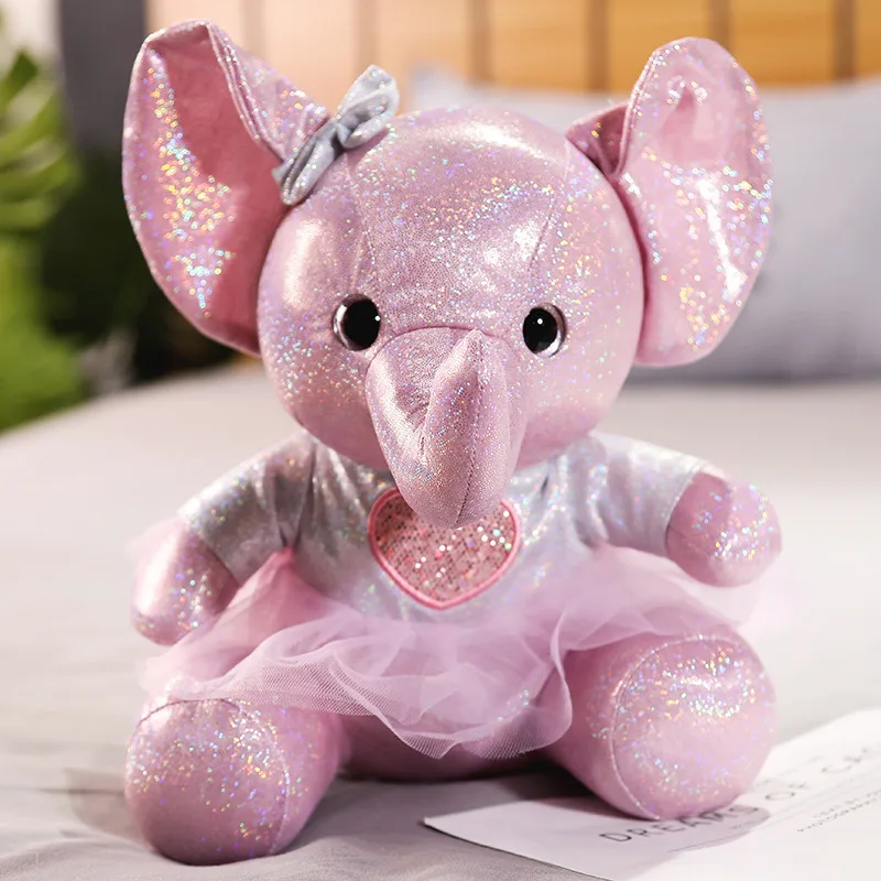 New plush toy stuffed animal leather elephant Alice colorful plush toy proboscis pink elephant doll doll home decoration to send