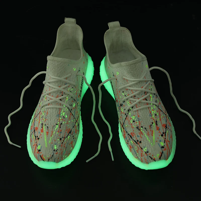 New Arrival Men's Casual Shoes Breathable Sneakers Nyfw Flying Weave Vamp Walking Luminous Trainers |