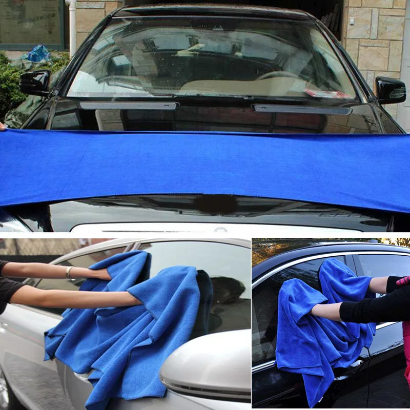 High Absorbent Soft Microfiber Cleaning Towel Car Auto Wash Dry Clean Polish Cloth Drop Home Useful 160*60 /30x70cm | Автомобили и