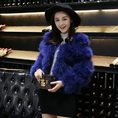 Vetement женские пальто с длинным рукавом из искусственного меха Короткие куртки меховые женские утепленные меховые куртки пальто-туники G488