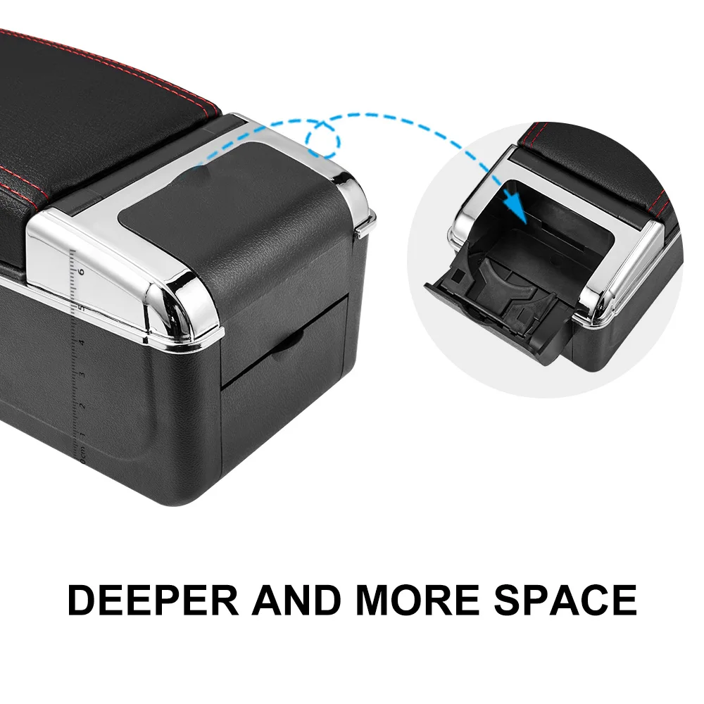 Универсальный двухслойный подлокотник коробка из искусственной кожи центральный контейнер коробка для хранения аксессуары для автомобиля
