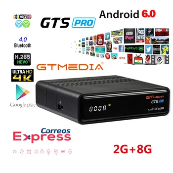 

Original Gtmedia GTS Pro Android 6.0 4K DVB S2 Satellite Receiver Decoder 2GB RAM 8GB ROM Built-in WIFI M3U Set Top Box play
