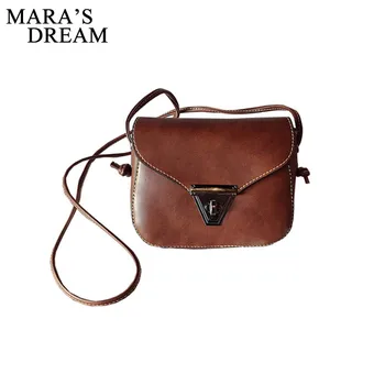 

Mara's Dream 2019 New Women's Bag Fashion Triangle Lock Small Bag Simple Tide Mini Square Bag Retro Diagonal Shoulder Bag