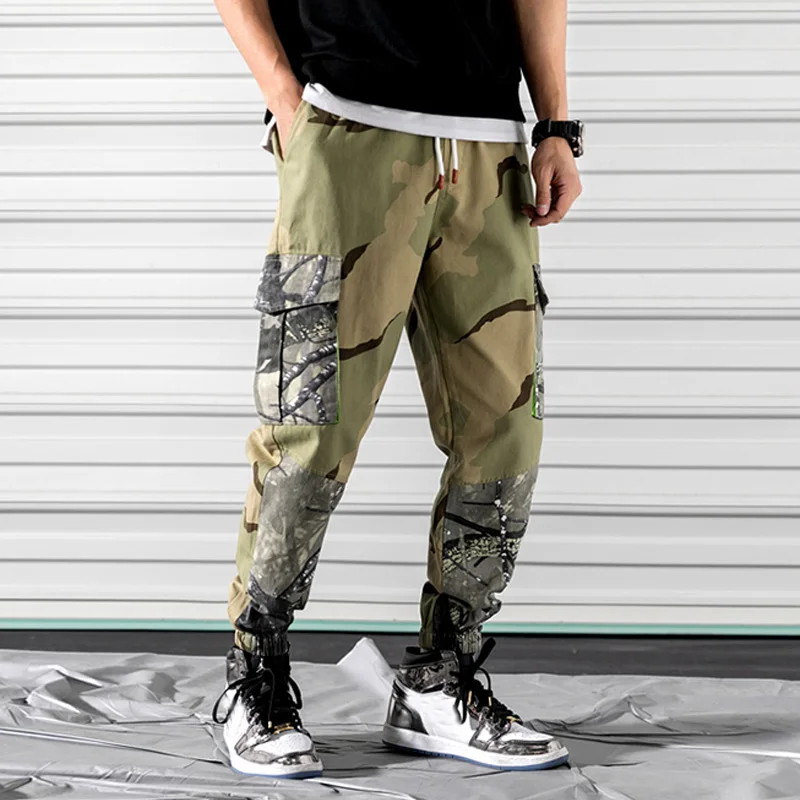  Urban Overalls Outwear Camo Tactical Pants Men Multi-pocket Harem Pants City Tactical Cargo Pants M