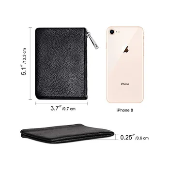 

Simple black PU leather coin purse coin purse small wallet storage bag