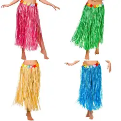 Розничная продажа, оптовая продажа, Гавайская Юбка Хула с цветами для вечеринки, юбка Луау, пляжный танцевальный костюм, 80 см, Rk