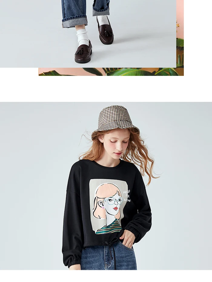 SEMIR толстовки женские осенние новые странные девушки свободные с длинным рукавом тонкое пальто с капюшоном Шикарная ветровка свитер