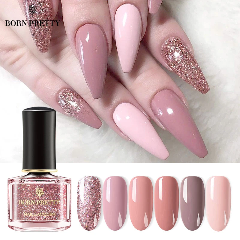 新生児かわいいマニキュア7ミリリットル73色黒 白 ピンクローズゴールドネイルカラーマニキュアスパンコールnagellack 6ミリリットル Nail Polish Aliexpress