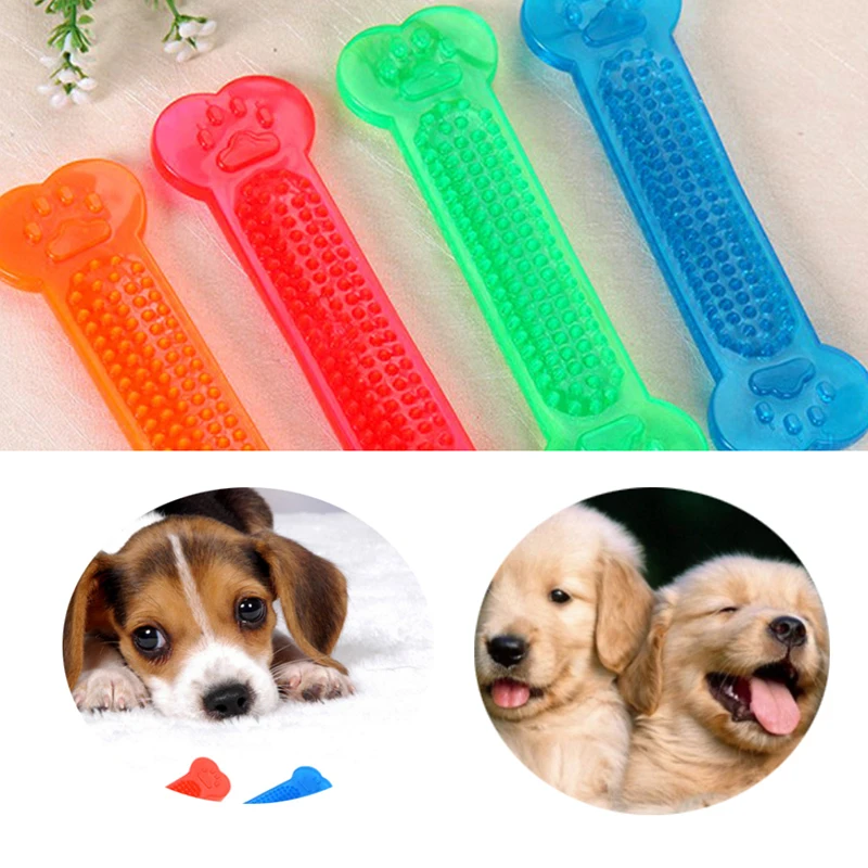 

Pet Toy Dog Cat Bone Grinding Bite Chew Health Teeth Stick Silicone Dog Teething Cleaning and Interactive Toys Dropship