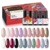 ROSALIND 2/6/12/24PCS Gel Nail Polish Set 80Colors Semi Permanent Hybrid Gel Varnish Base Top Coat Soak Off UV LED For Nail Art 2