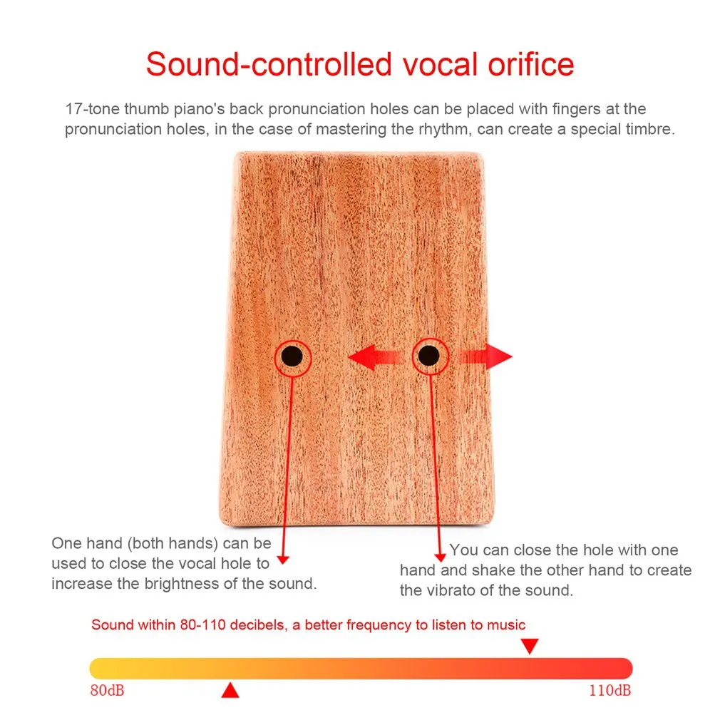 17 клавиш Kalimba красное дерево большой палец пианино твердой древесины палец пианино мини клавиатура портативный инструмент для начинающих