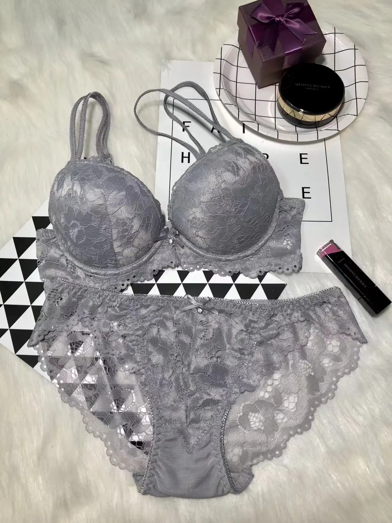 womens lingerie sets Big Push Up Bra Set 7 Colors Lace Bra And Panty Set Sexy Women’s Embroidery Deep V Lingerie Set Good Quality Pretty Underwear sexy bra and panty