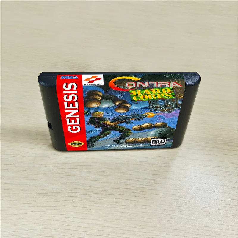 Contra жесткий корпус Английский-16 бит MD игры Картридж для MegaDrive Genesis консоли