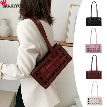 

Waffle PU Leather Shoulder Bags Women Handbags Candy Color Travel Totes Purse Ladies Fashion Shoulder Bag Handbags