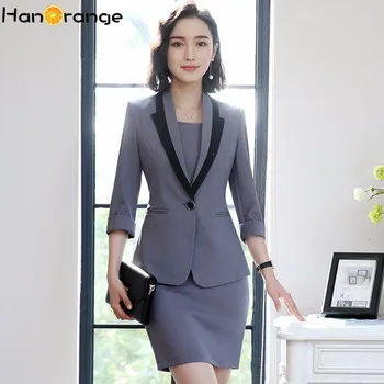 

Half Sleeve Business Dress Suits Spring Summer Two-piece Set Leisure Club Beauty Consultant Work Dress Suits