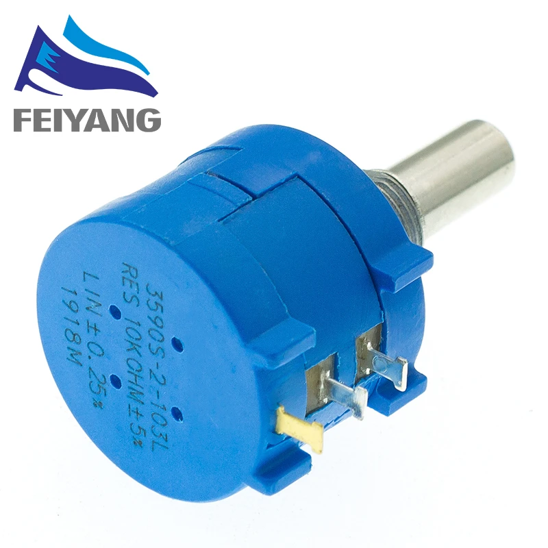 1PCS 3590S series potentiometer 500 1K 2K 5K 10K 20K 50K 100K ohm 3590S-2-103L 3590S 101 102 103 104 201 202 203 501 502 503 multiturn potentiometer linear potentiometer rotary potentiometer trimmer potentiometer electronic components
