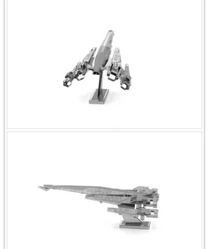Креативные напольные панели из металла DIY Сборная модель 3D пазл Mass Effect Нормандия бумажный пакет