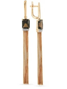 

Magic Stones earrings with earrings and cubic zirconia in red gold