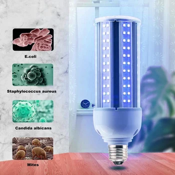 

230 LED E26/27 UV Sterilizer Germicidal Lamp Home Office Ultraviolet Disinfection Mite Killer Ozone Light 200 X 60mm