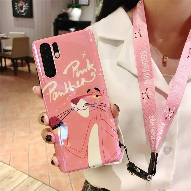 Для Huawei P30 pro Милая Розовая пантера мягкая задняя крышка телефона для P20 mate 20 20X nova4