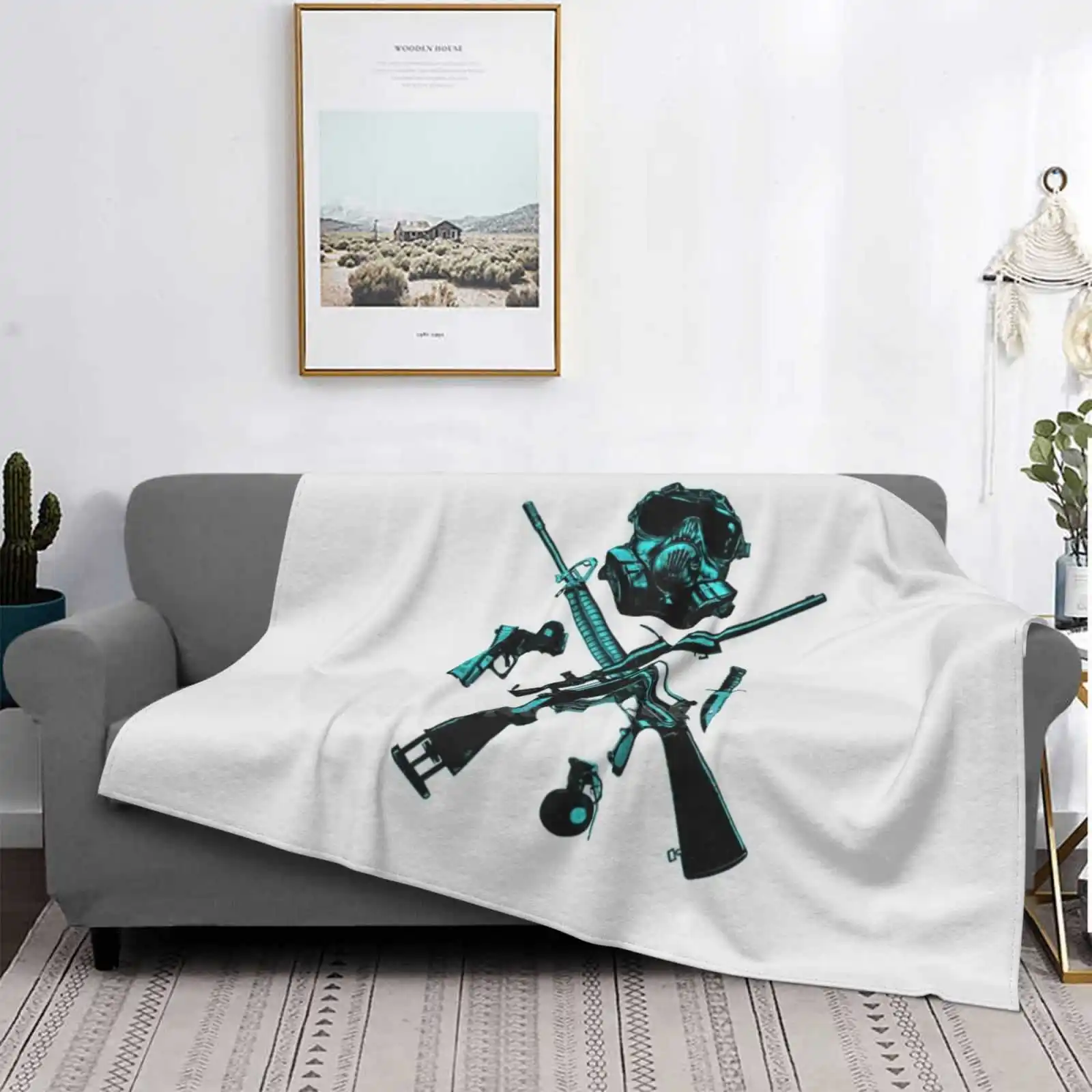 Sono Prepper Blue 2 Shaggy Throw Soft Blanket Sofa/Bed/Travel Love Gifts Battlegrounds Counter Strike Battlefield Giorno Di Fuga